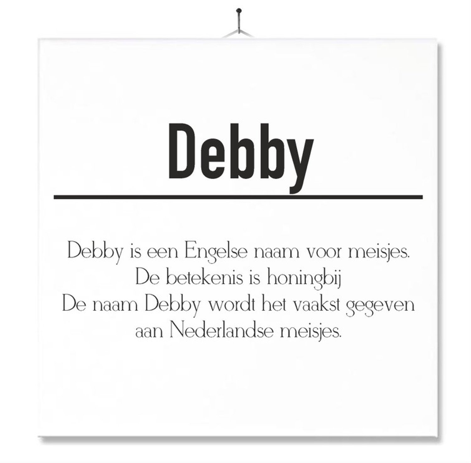 MC Living Tegel Met Opdruk | Betekenis | Kado | Cadeau | Met Naam - Debby Multi-Color