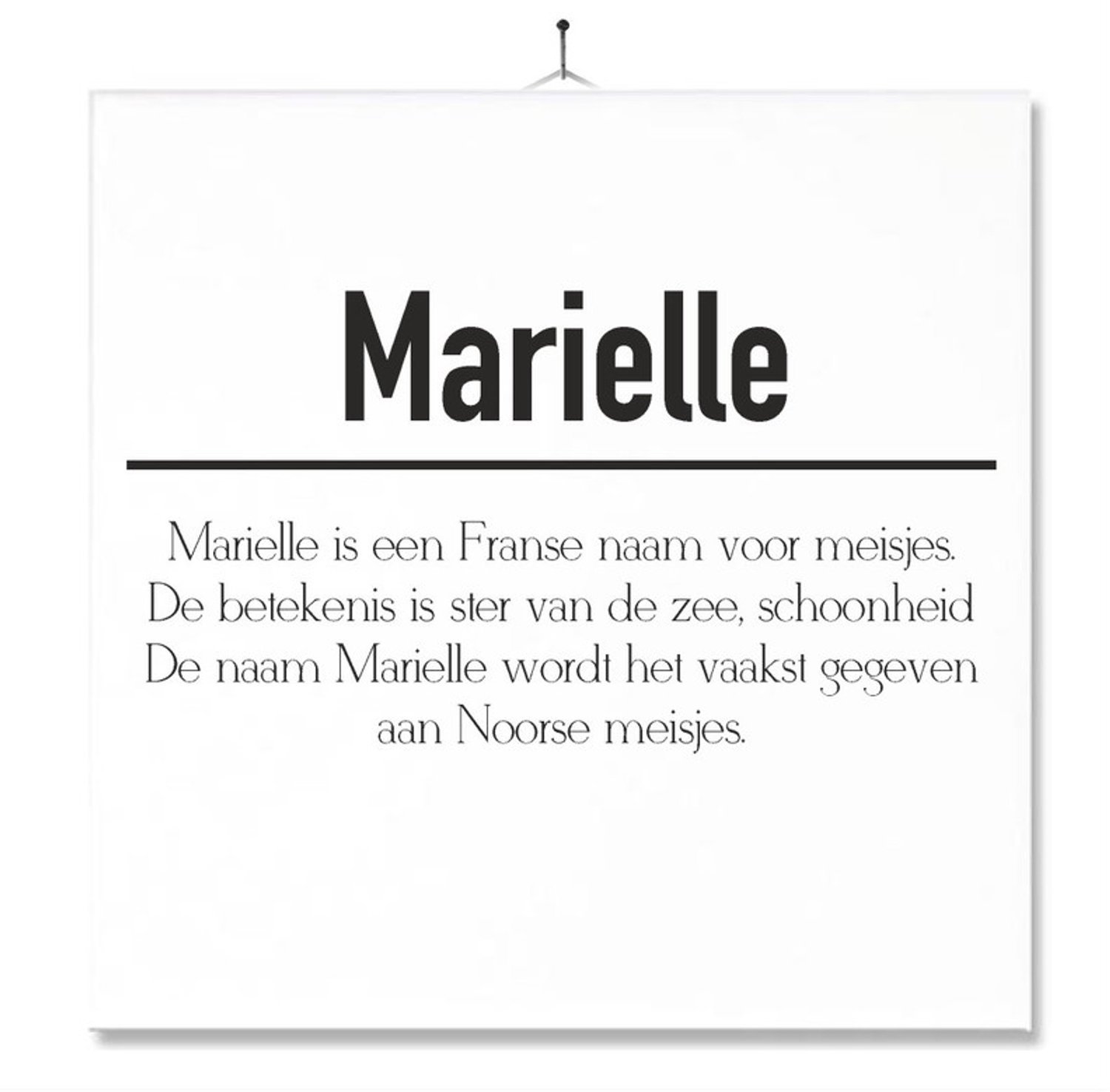 MC Living Tegel Met Opdruk | Betekenis | Kado | Cadeau | Met Naam - Marielle Multi-Color