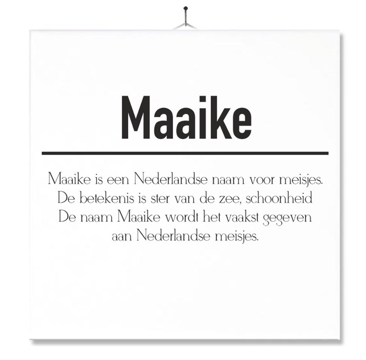 MC Living Tegel Met Opdruk | Betekenis | Kado | Cadeau | Met Naam - Maaike Multi-Color