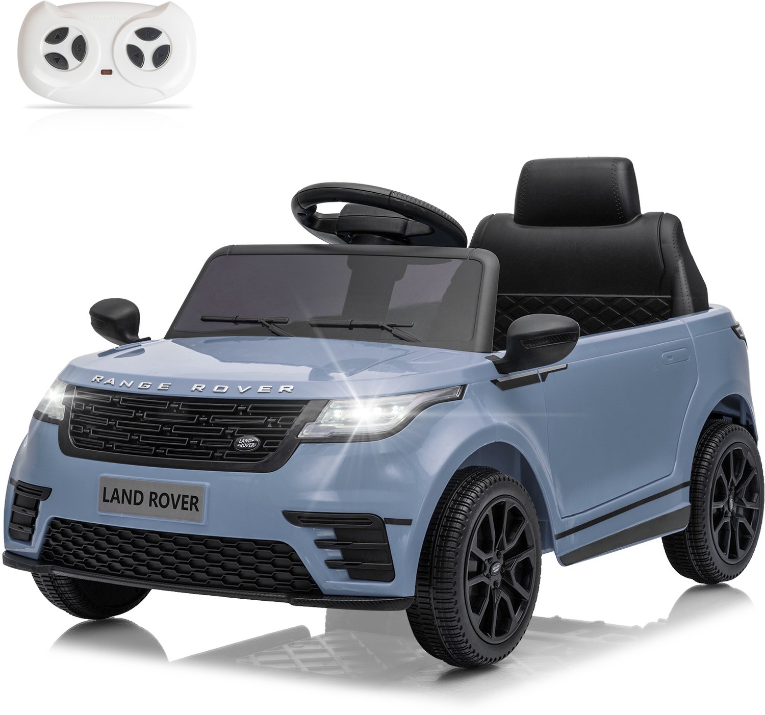 12V 4,5Ah Land Rover Velar elektrische kinderauto met 2,4G-afstandsbediening, led-koplampen, MP3, claxon en muziek,Blauw