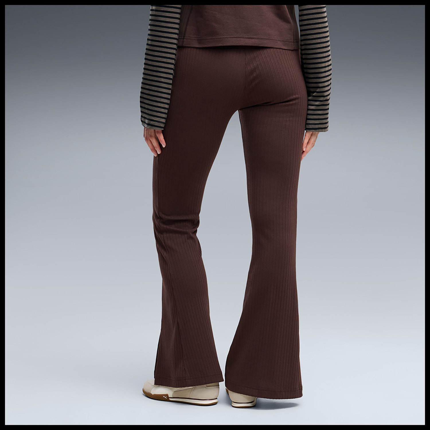 Leggings Puma Her Rib Flared Leggings Sportswear Vrouwen Bruin