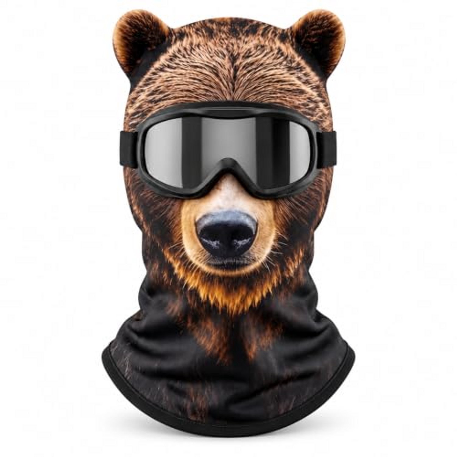 Ryoudavell 3D dieren skimasker met oren kattenbalaclava gezichtsbedekkingen winddicht thermisch gezichtsmasker grappige balaclava voor skiën snowboarden fietsen motorrijden feest cosplay buiten reizen werk school kamperen 3d-dierenmasker