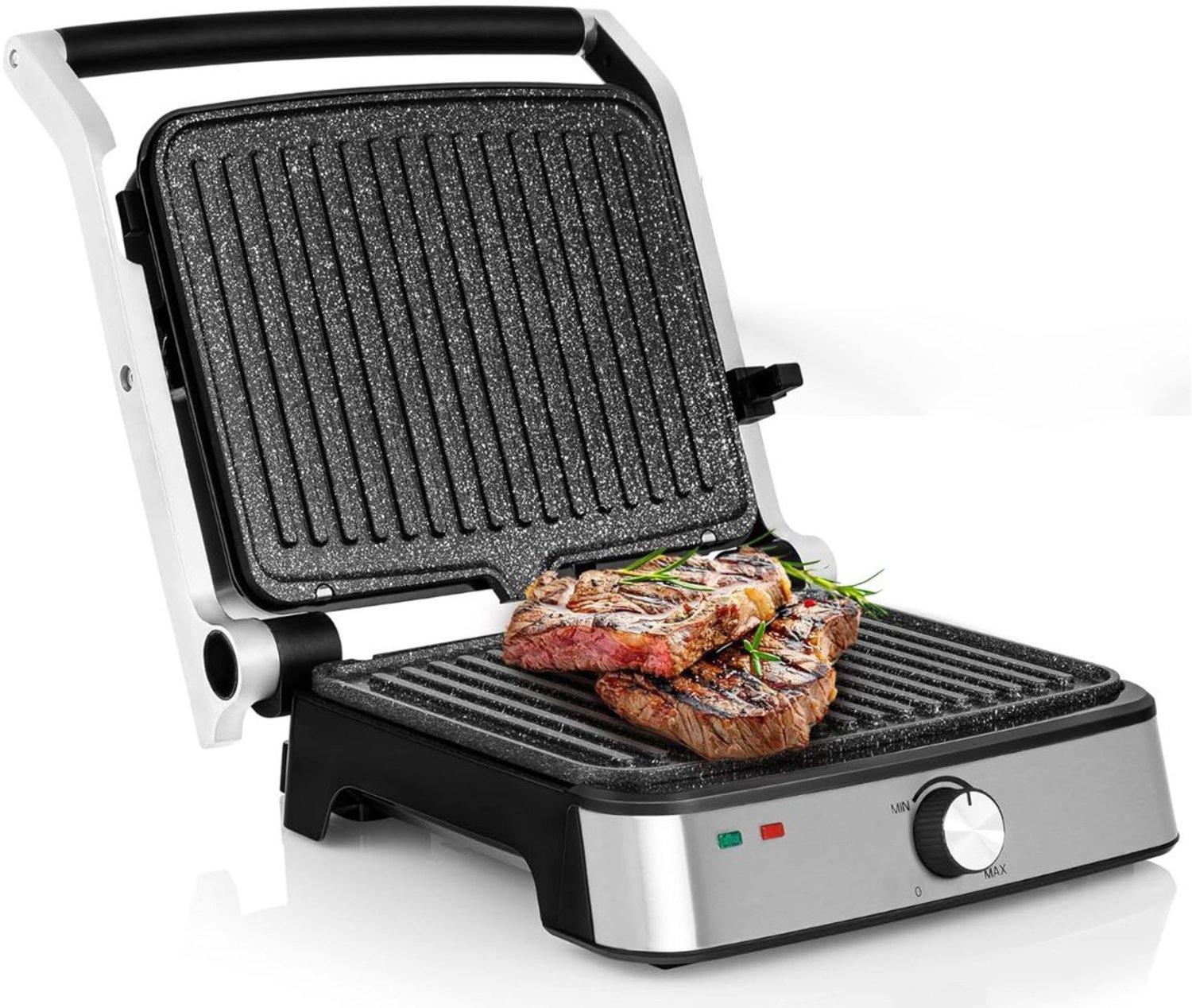 Contactgrill - Tosti Apparaat - Tosti-ijzers - Panini Grill - 2-in-1 - 2000W - Zilver