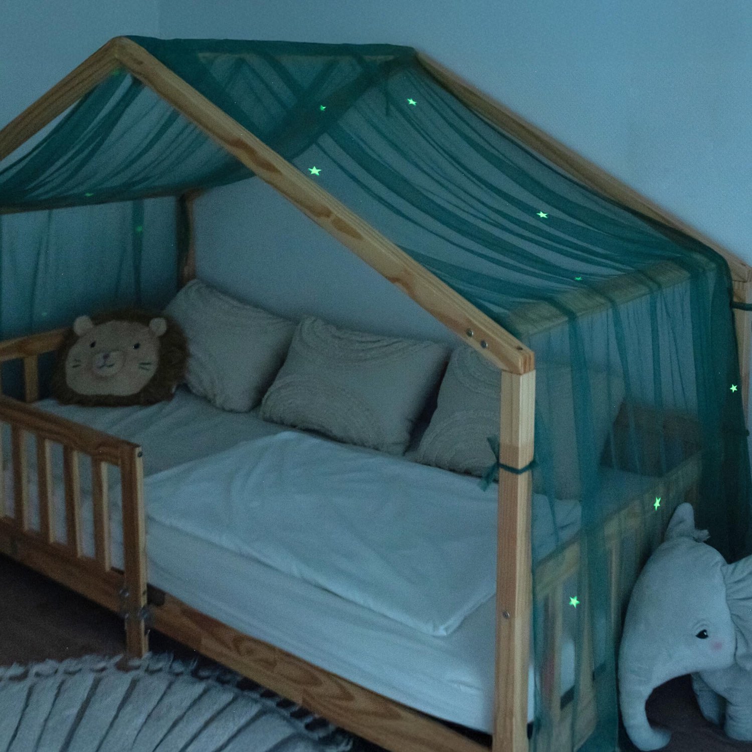 Bedtent met Luminous Sterren - Decoratieve Canopy voor Kinderbedden
