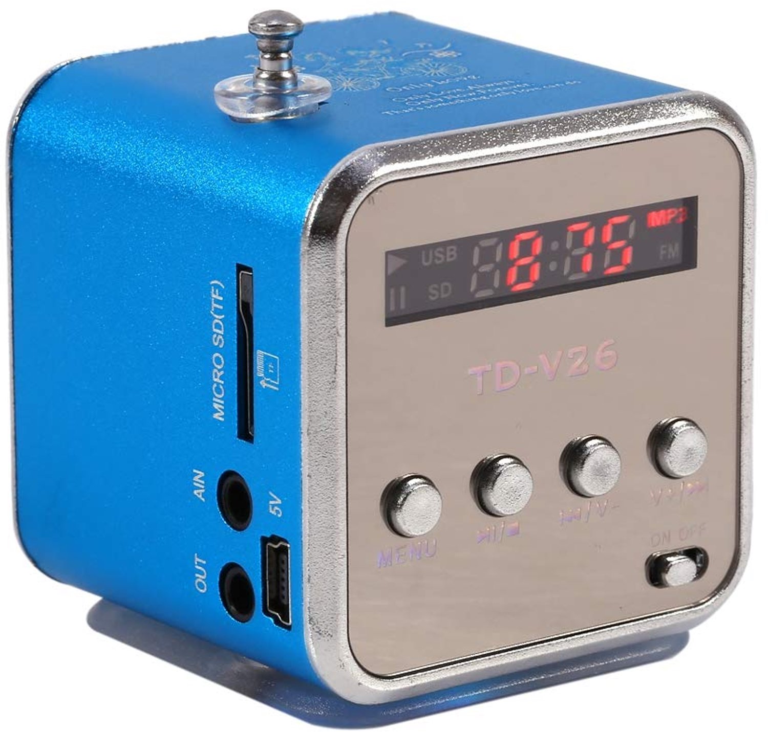 Mini-luidspreker - Draagbare muziekspeler - Lichtgewicht design - Blauw - FM-radio - Ondersteuning voor TF-kaart en U-schijf