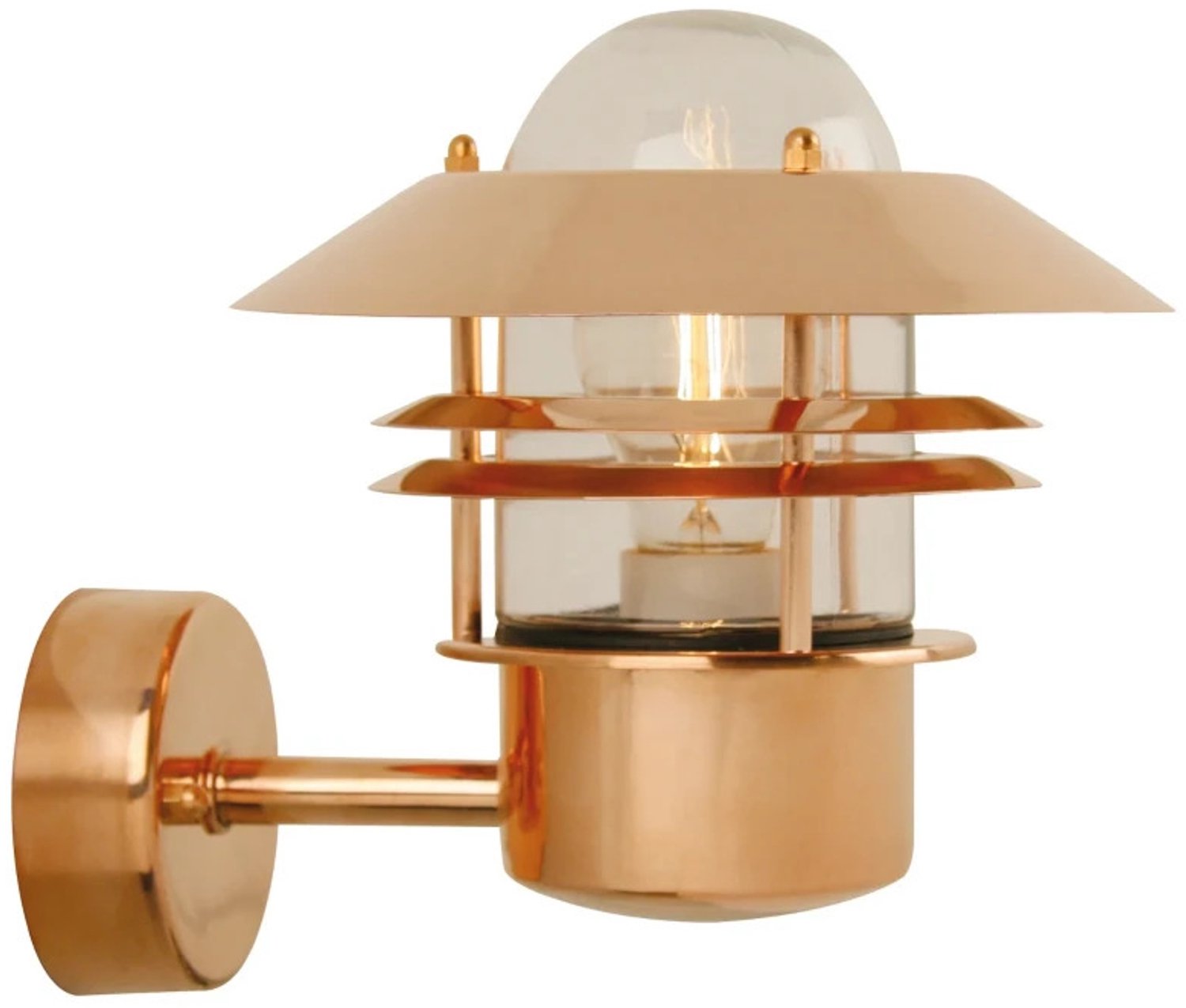Nordlux Doos 3x Nordlux Blokhus LED Wandlamp | 1x E27 Max 60W | ip44 | Dimbaar | Bruin Koper