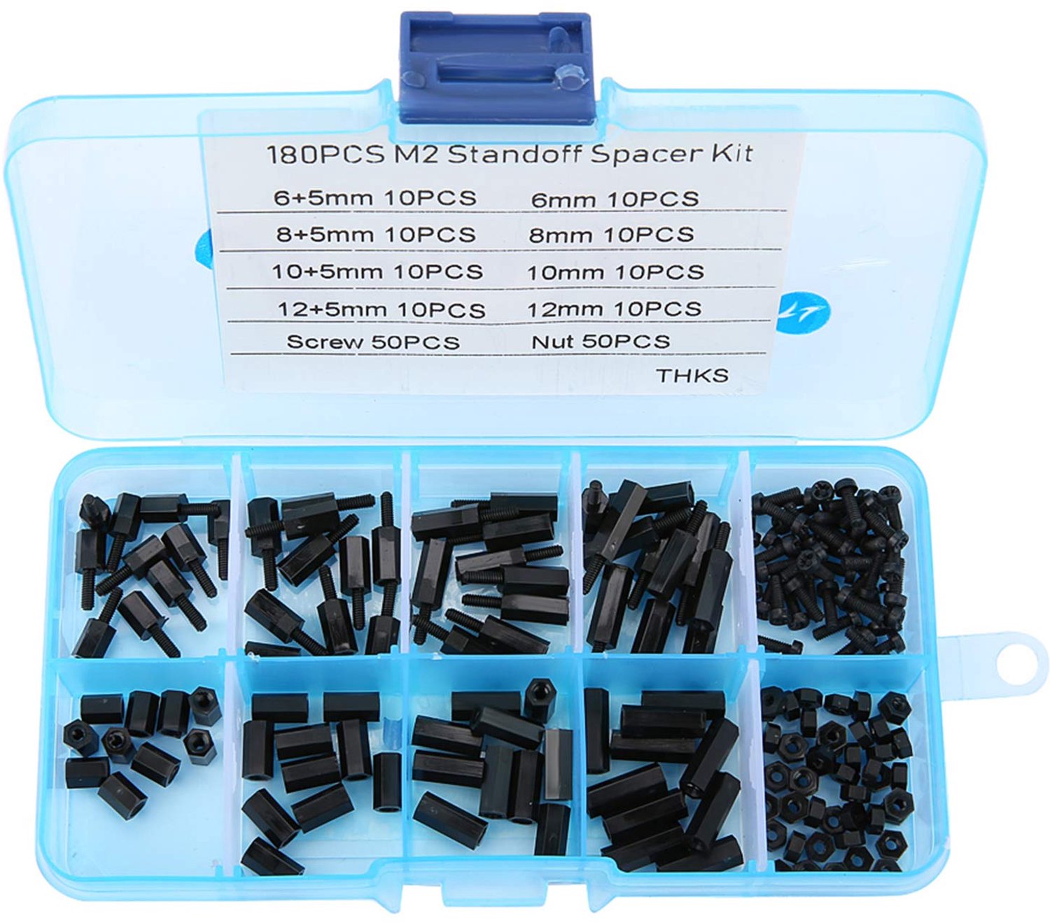 Set van 180 M2 Nylon Standoffs voor Elektronica