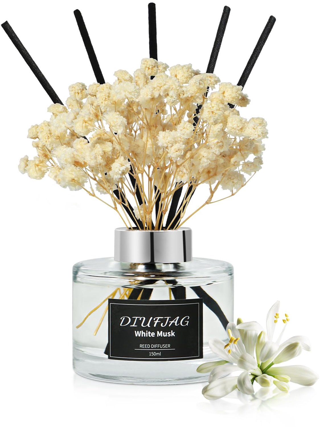 Bloemen Geurstokjes 150 ml Witte Musk voor Thuisgebruik