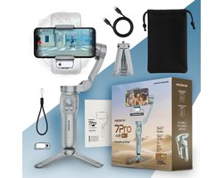 Gimbal Stabilisator voor smartphone, met onafhankelijke IA-tracking-module, 3-assige inklapbaar, statief, optionele app, compatibel met iPhone en Android, vlog YouTube, TikTok