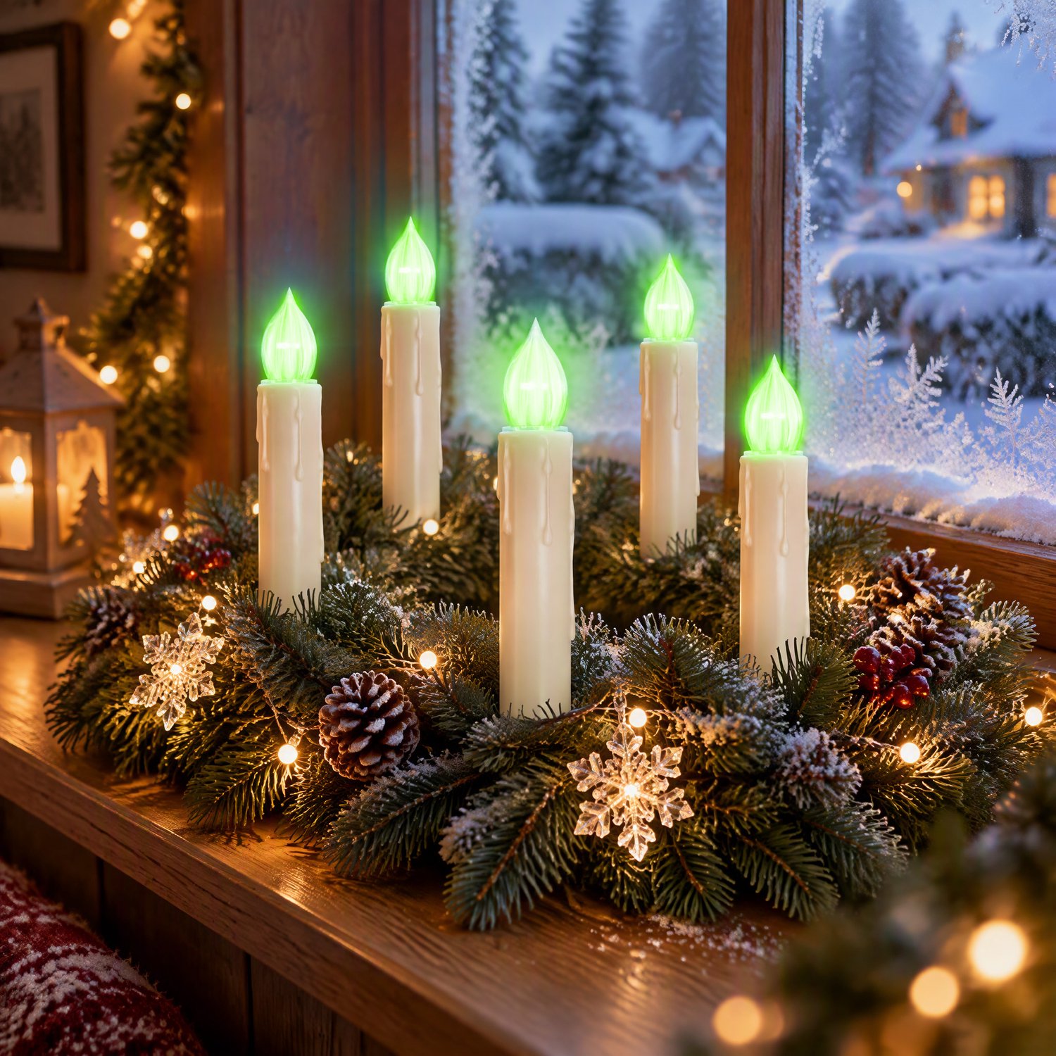 Froadp 50er LED Kerstkaarsen Draadloos kleurverlichting Kaarsen Met Timer Afstandsbediening Vlamloze Kerstboomkaarsen Feest Voor Feestjes,Kerstboom,Huwelijk, Huwelijksdecoratie,Geboortedag (Met Batterij)