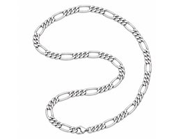 LGT JWLS Zilverkleurige Figaro Herenketting van Edelstaal 4.5mm - 70cm