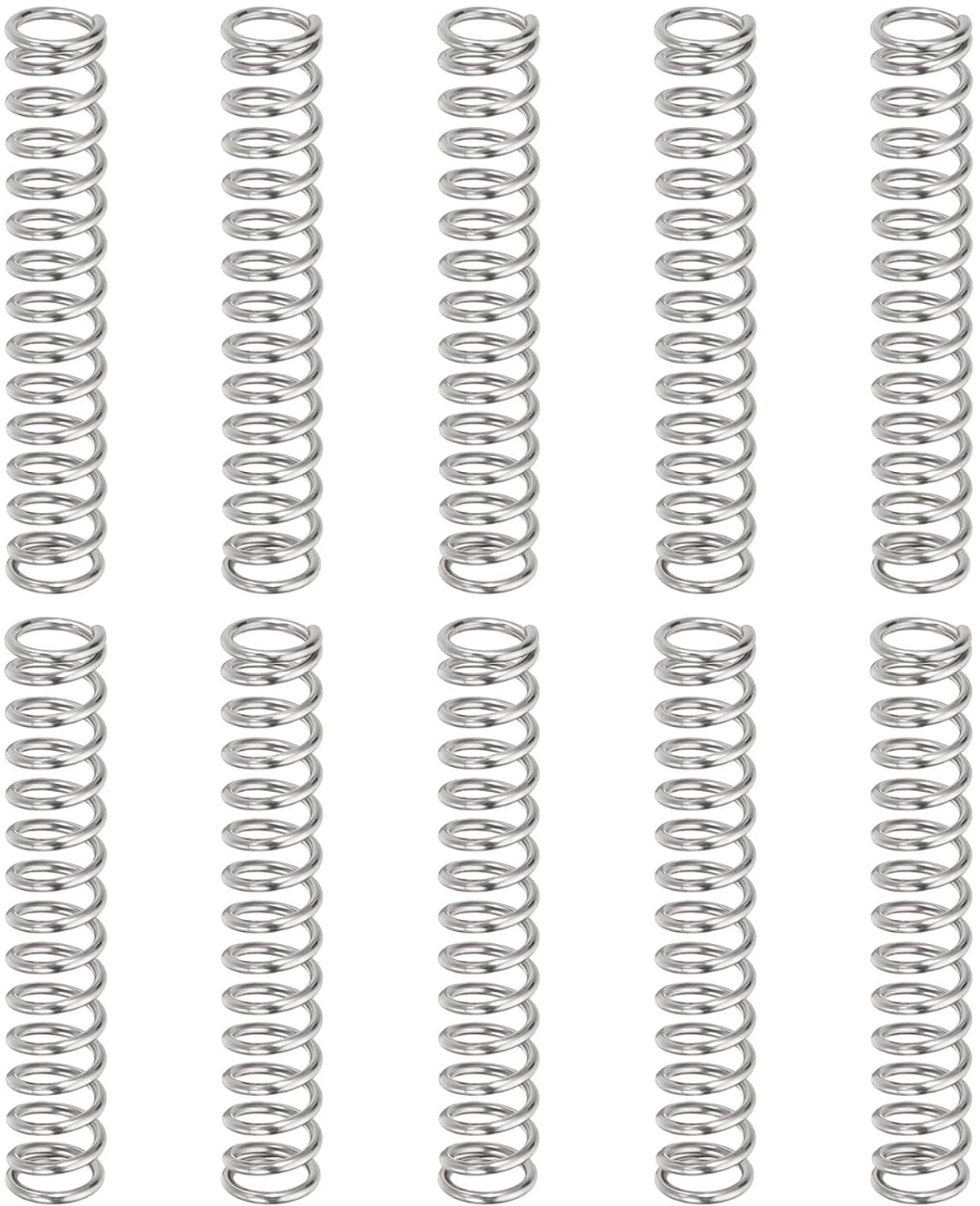 Compressieveren 0,8 mm x 6 mm - 304 roestvrij staal - 10 stuks - ideaal voor reparaties - ServiceTopper