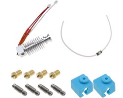 Hotend Volledige Kit 11 Stuks - Compatibel met Anycubic Mega I3/I3-X/I3-S/Chiron - Roestvrij Staal - Siliconen - 0.4mm Nozzles - Extruder