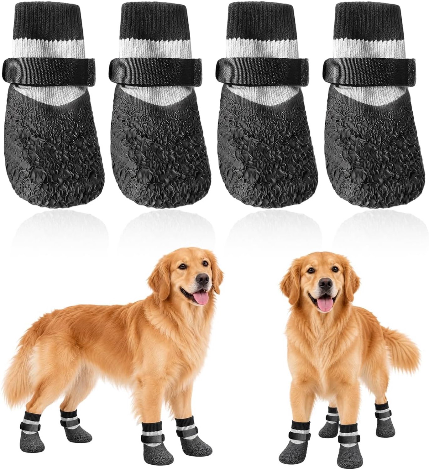 Schoen voor honden, 4 stuks, waterdicht, voor regen, modder en wandelen