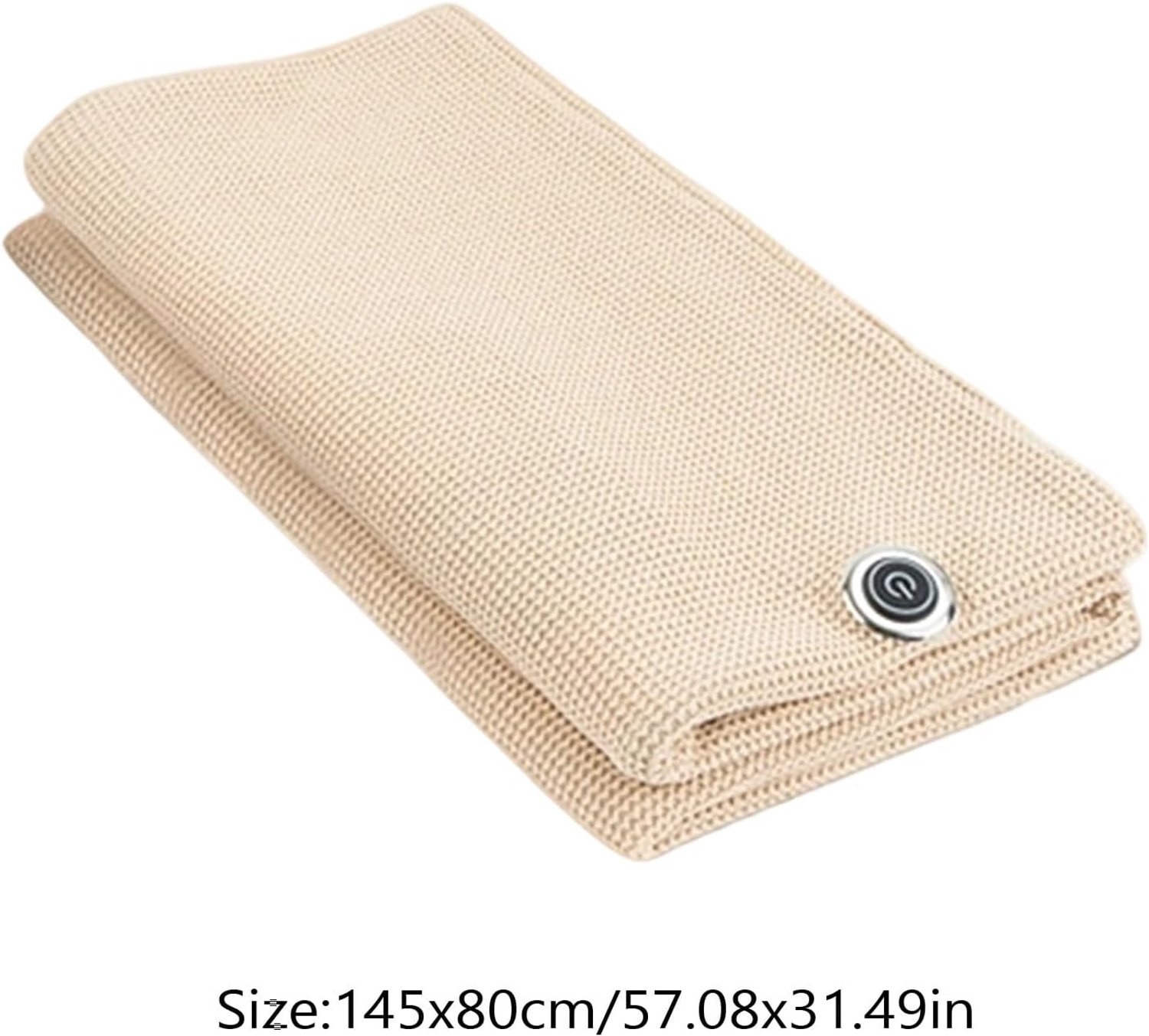 Elektrische deken - 150x80cm - Blanket Hoodie met 3 Standen - op USB - Warmte Poncho - met Rits - Hitte Deken - Licht en zacht - Draagbare verwarmde omslagdoek - Voor Dames & Heren - deaal Wintercadeau - Beige – foto 2