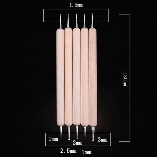 Set van 5 Houten Stylus Pen voor Schilderen en Graveren — afbeelding 4