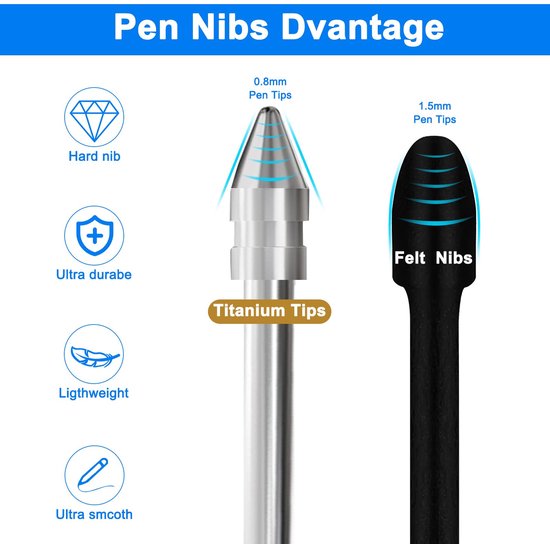 Set van 10 Nibs voor Premium Pen, Geschikt voor Diverse Styluses — afbeelding 3