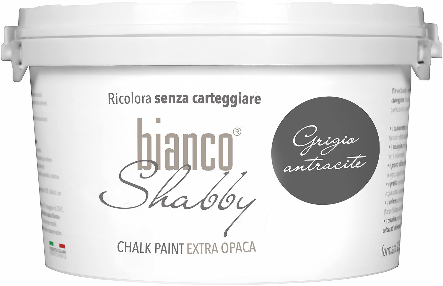 Shabby Chic Krijtverf, Anthraciet Grijs, 2.5 L