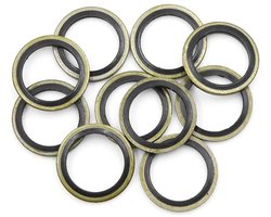 Knijpafdichtingen set van 10 stuks - Afdichting aluminiumlegering - Buitendiameter 25 mm - Binnendiameter 18 mm - Dikte 2 mm - Geschikt voor olieverversing - Afdichtringen