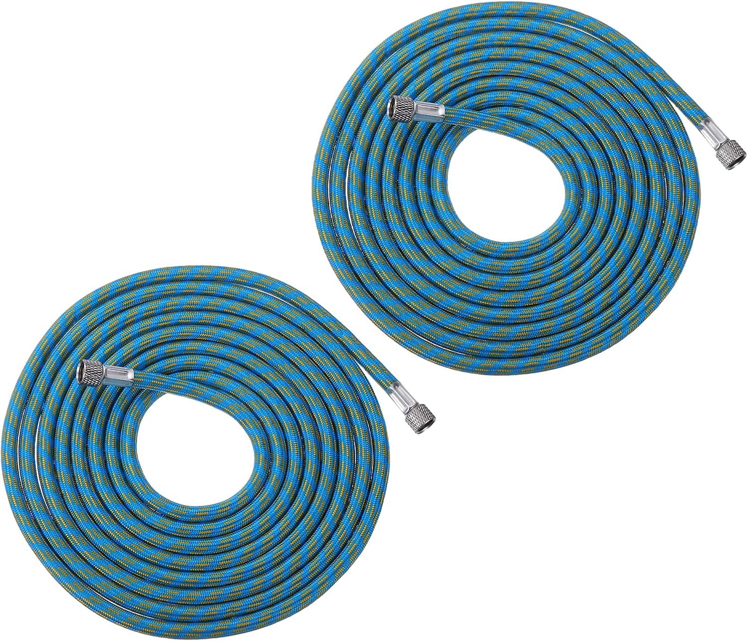 luchtborstelslang 10 ft - nylon gevlochten - 1/8 inch adapter - geschikt voor luchtborstel verf machine - 2 stuks - ServiceTopper