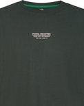 Donkergroen katoenen T-shirt met Petrol Industries logo en tekst 'Steel City Pittsburgh' op de borst.