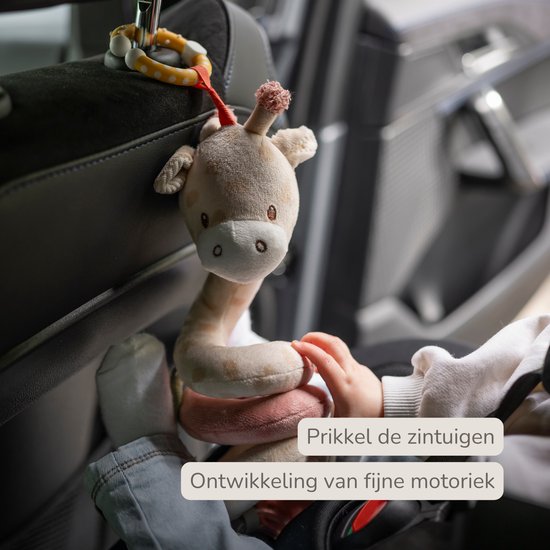 Nattou Verticale Activiteitenspiraal Baby Giraf Gina - Baby Speelgoed - Boxspiraal voor Thuis of Onderweg - 28 cm - Meerkleurig — afbeelding 5