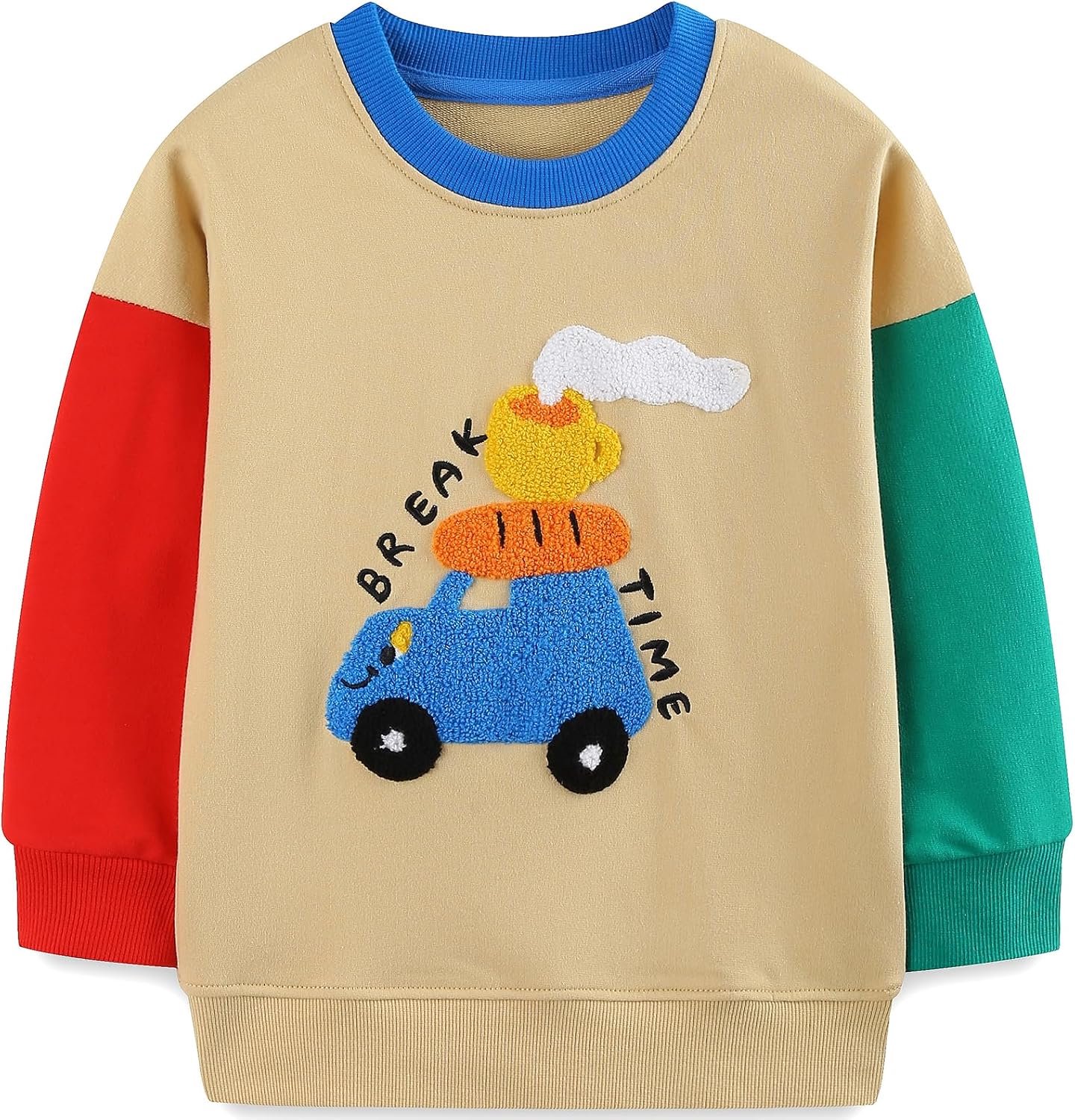 Sweatshirt voor jongens van katoen, warm, lange mouwen