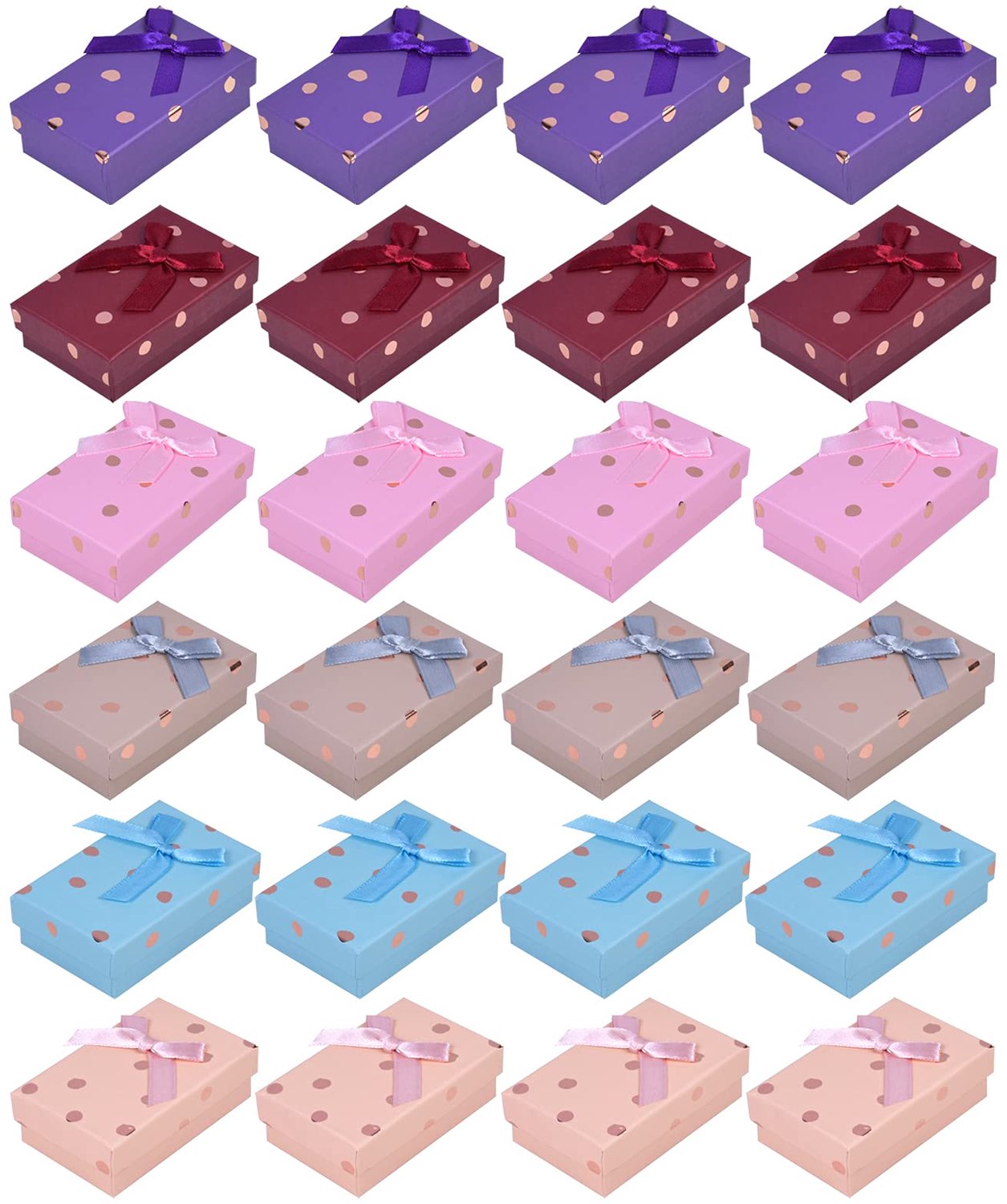 Set van 24 Kleurige Sieraden Cadeau Dozen