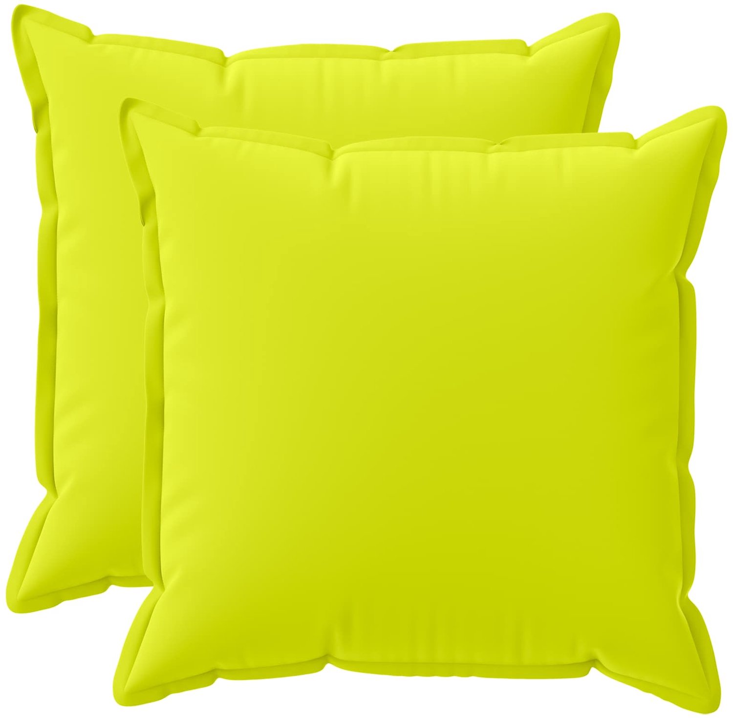 vidaXL Dekenkussen - 2 - st - HOUTEN - Heldere - Groen. - 65 - x - 65 - cm - Polyester Helder groen