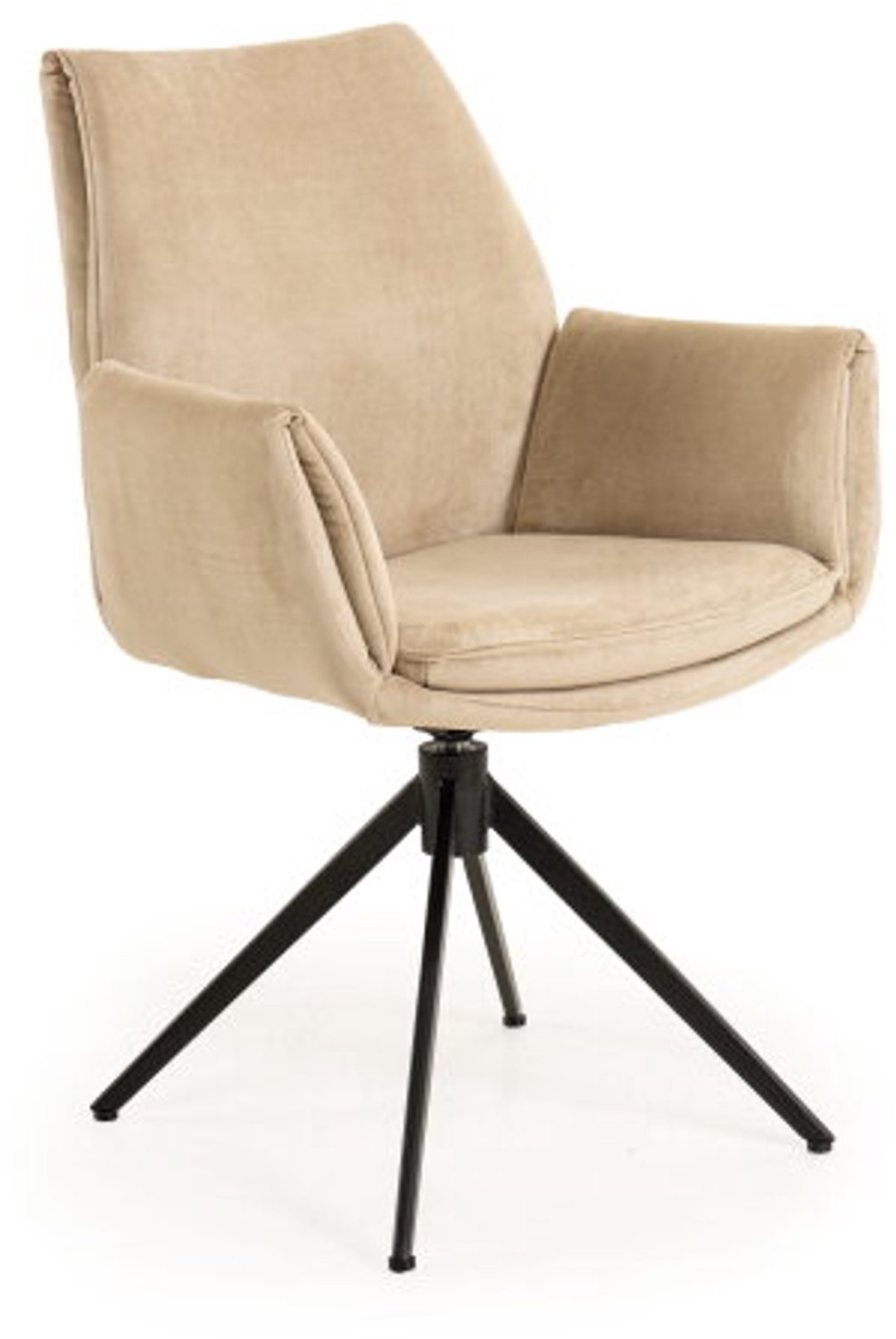 Moods Collection Eetkamerstoel Lisboa draaibaar Moon zwart - Pella sand 03