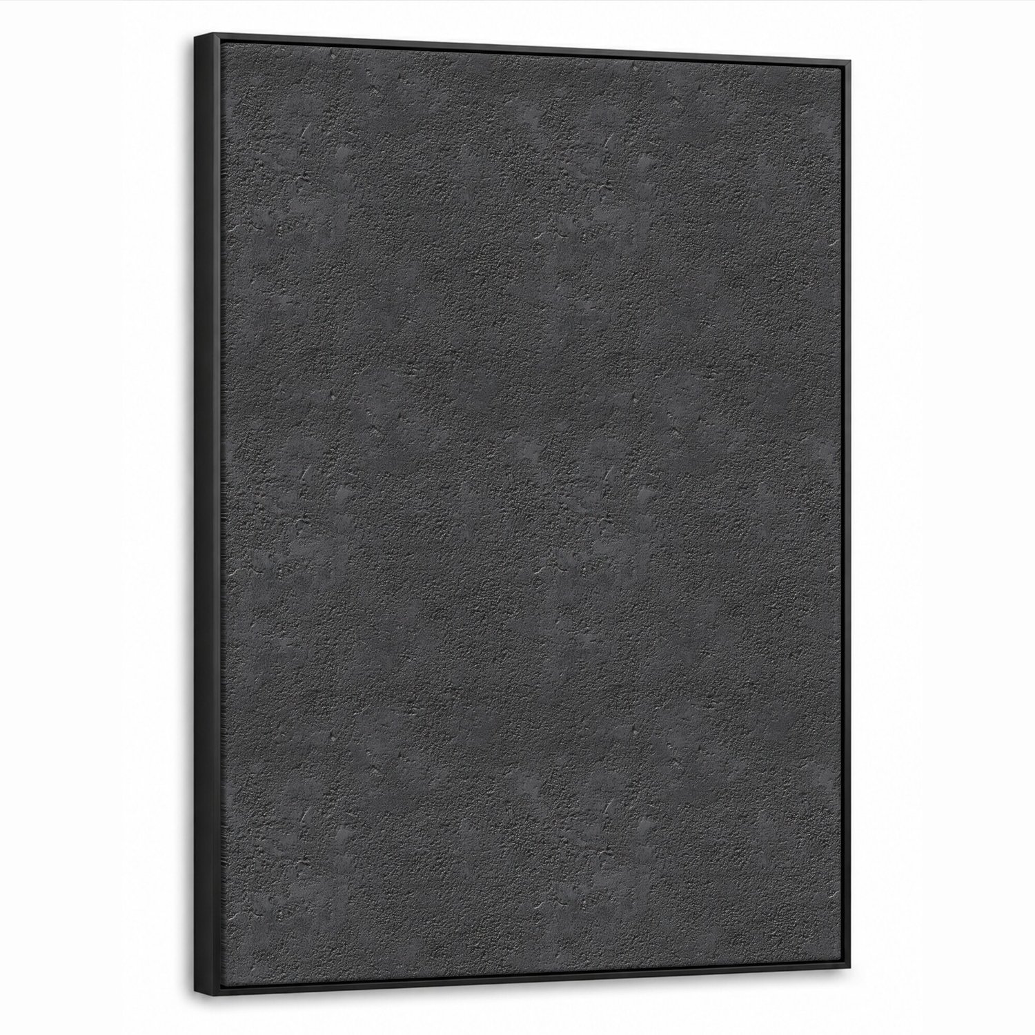 Canvas Schilderij met Baklijst 60x80cm - Donkergrijs - Asfaltstructuur - Ruw - Muurdecoratie woonkamer - Slaapkamer decoratie - Kamer accessoires - Schilderijen op canvas met lijst