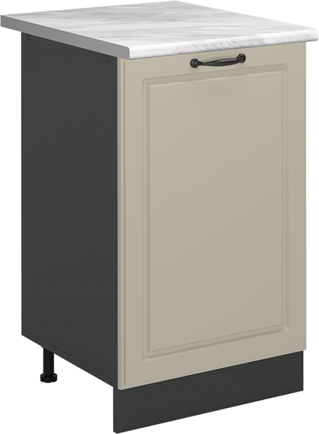 Vicco Keukenonderkast R-Line, Zand landelijk/Antraciet, 50 cm marmer werkblad