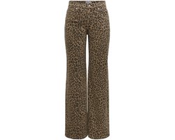ONLY - ONLMADISON HW WIDE ANIMAL PANT PNT Dames Jeans