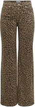 ONLY - ONLMADISON HW WIDE ANIMAL PANT PNT Dames Jeans