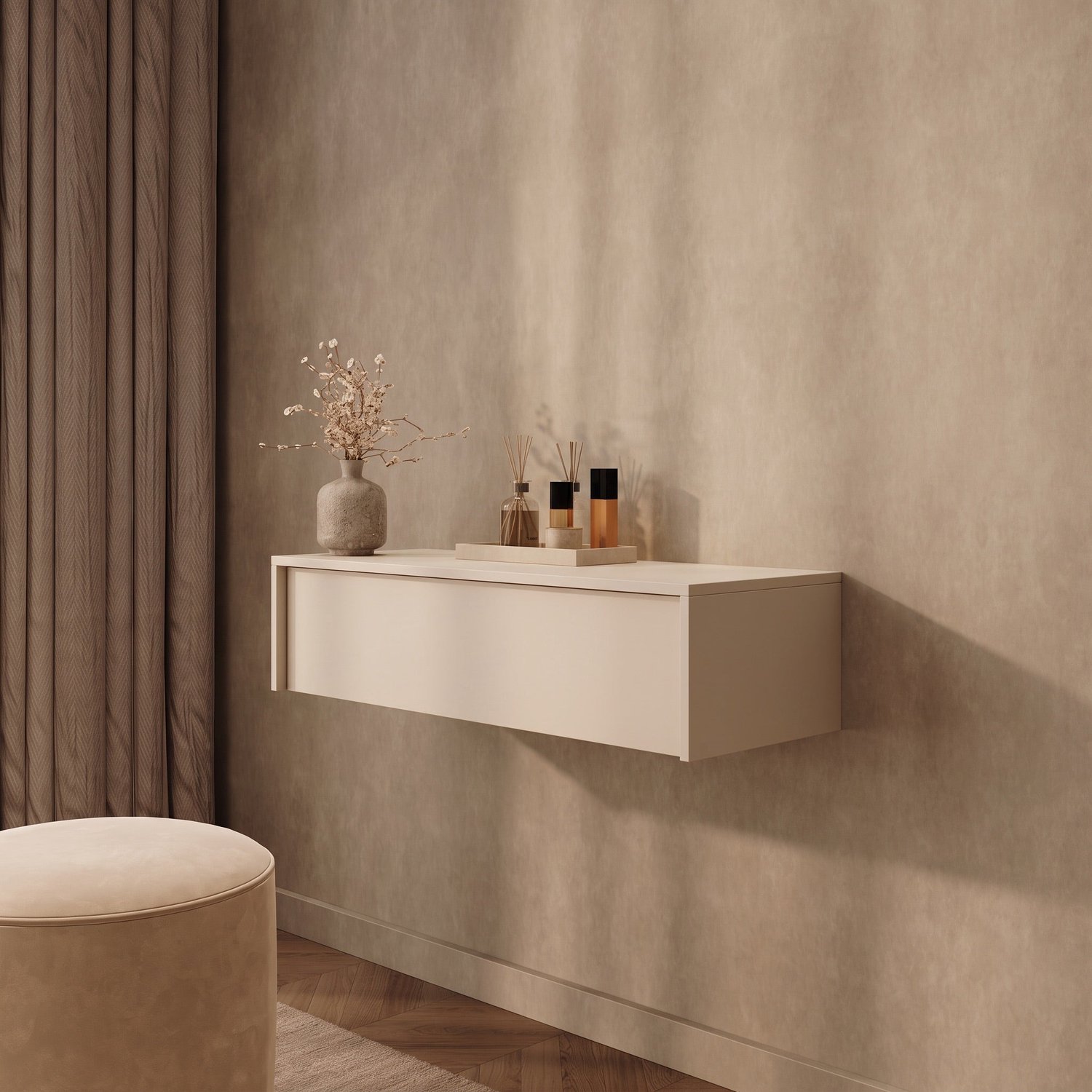 MEUBELLA Summit - Kaptafel - Beige - 93x35x23 cm