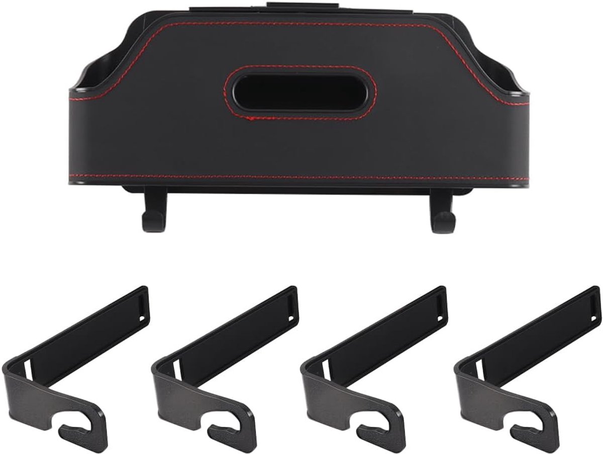 Auto-organizer achterbank met 2 bekerhouders - stijlvol zwart - multifunctioneel - ideaal voor roadtrips - ShopVlot