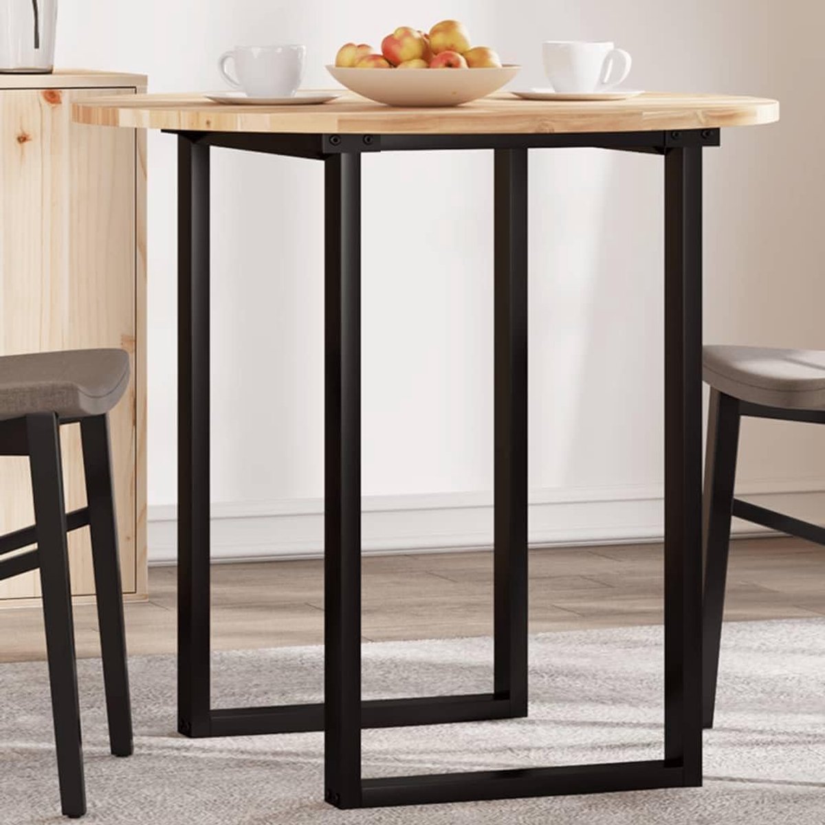 Rond 80x2 cm massief hout acacia werkblad