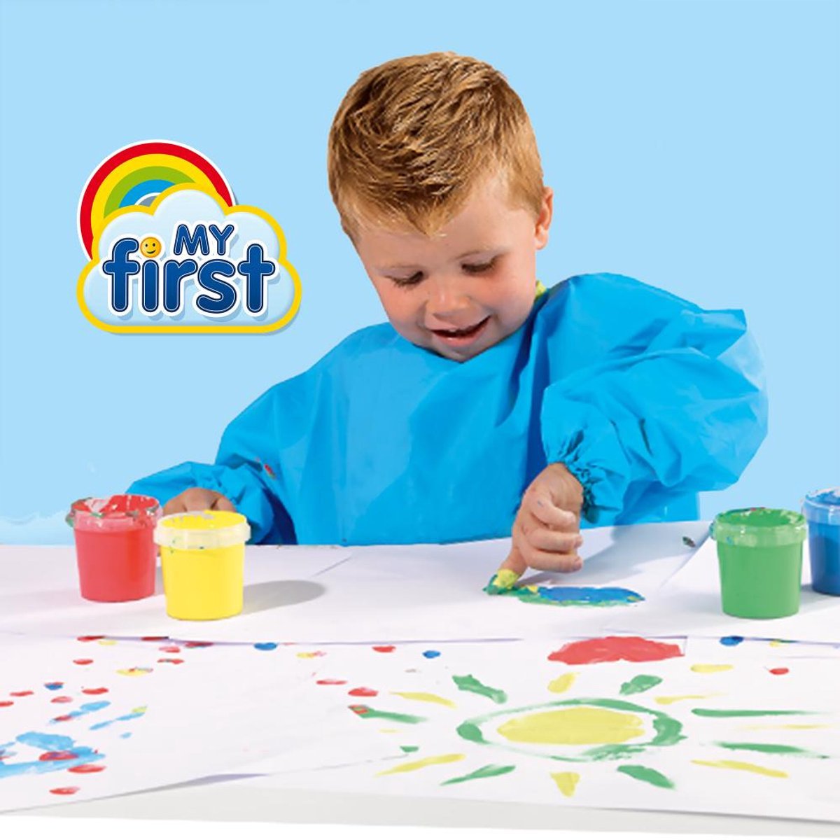 SES Creative - My First - Vingerverf - 4 kleuren – mengbaar – glutenvrij - makkelijk uitwasbaar - Verven voor de allerkleinsten – 4x145ml - Vanaf 1 jaar — cadeau in Spellen & Speelgoed - foto 7