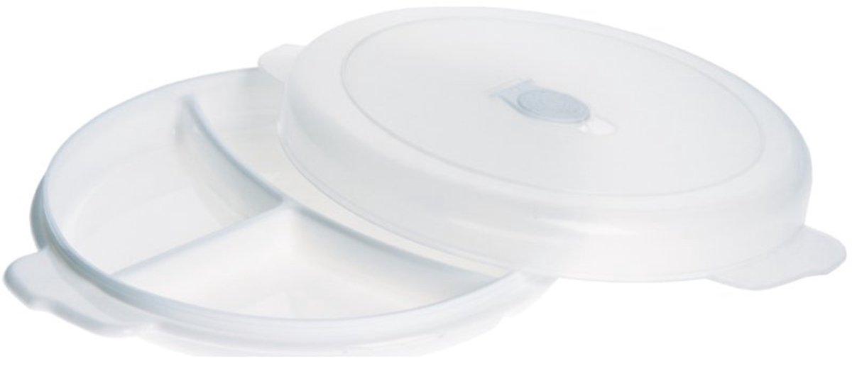 plast team magnetronschaal, wit/transparant, PP, rond