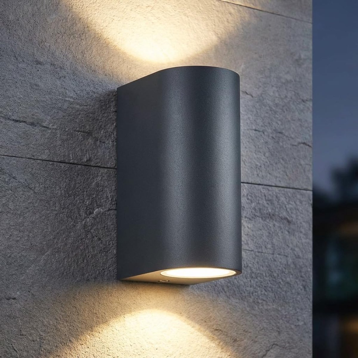 Outdoor Lighting Wall Wall Outdoor Lamp,GU10 Anthracite Aluminum Up Down Wall Lamp Outdoor Light Wall Lighting,IP44 - ShopVlot