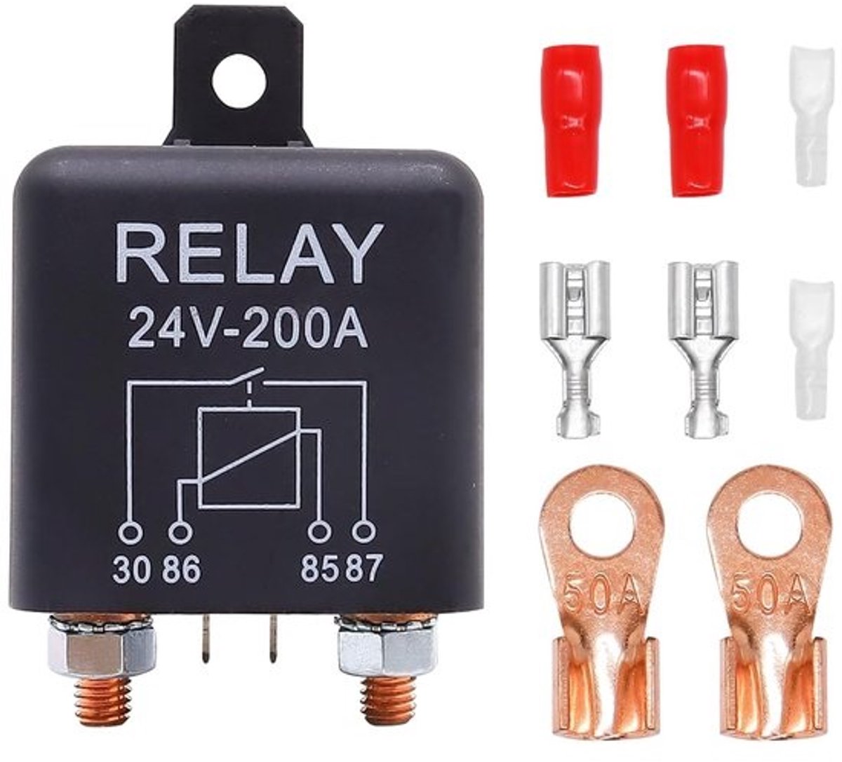 Zwaar relais - Isolator voor split charge - Voertuigelektronica - 200 ampère capaciteit - 24 volt