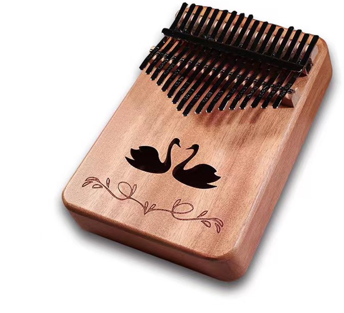 Kalimba Duimpiano 17 Tonen- met Muziekboek en Accessoires- Zwanen