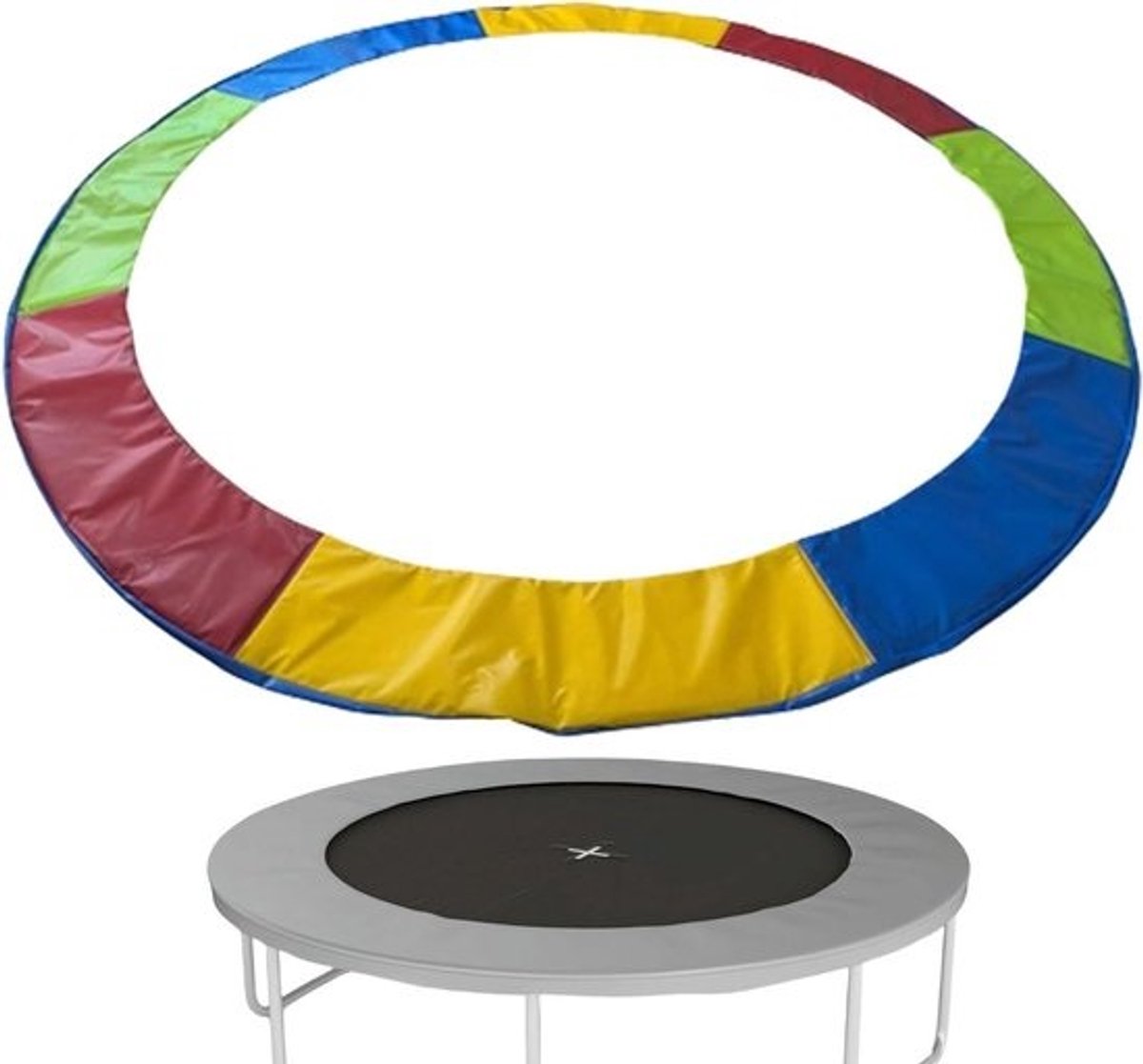Bescherming voor trampoline - Veerafdekking voor de tuin - Veilig spelen - Waterdichte stof - 10 voet - Zwart