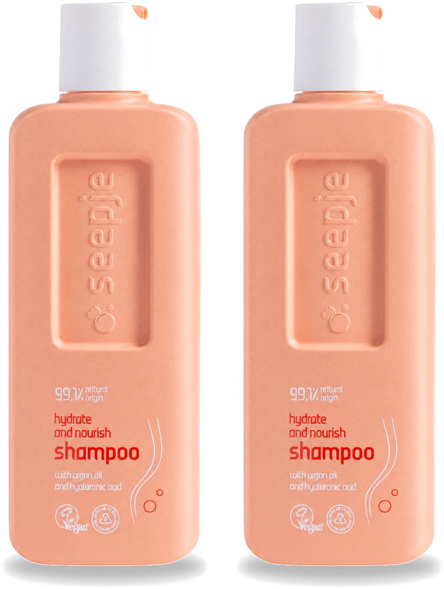 2 x Seepje - Hydrate & Nourish Shampoo - Intense Hydratatie voor Gezond Haar - 300 ml - Voordeelverpakking - 2 stuks
