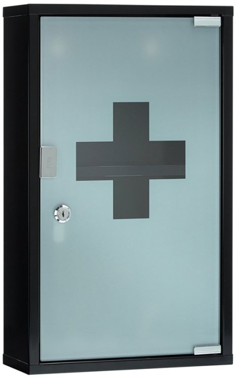 FIRST AID ONLY EHBO-kast DIN 13157, wit metaal, afsluitbaar, 300×120×600 mm