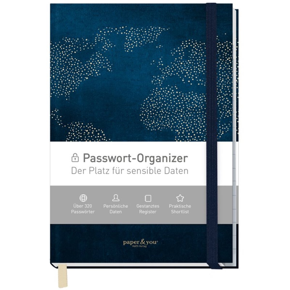 Häfft Paper & You wachtwoordorganizer, A6+, 144 pagina's