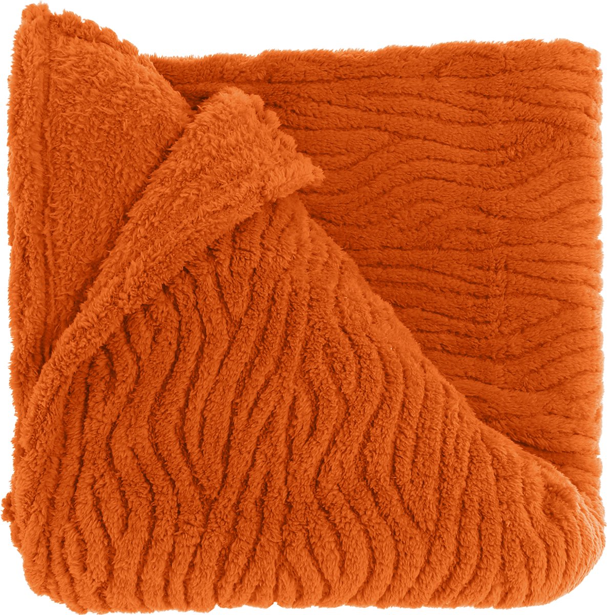 Unique Living Plaid Clio 150x200cm - Orange Flame Oranje