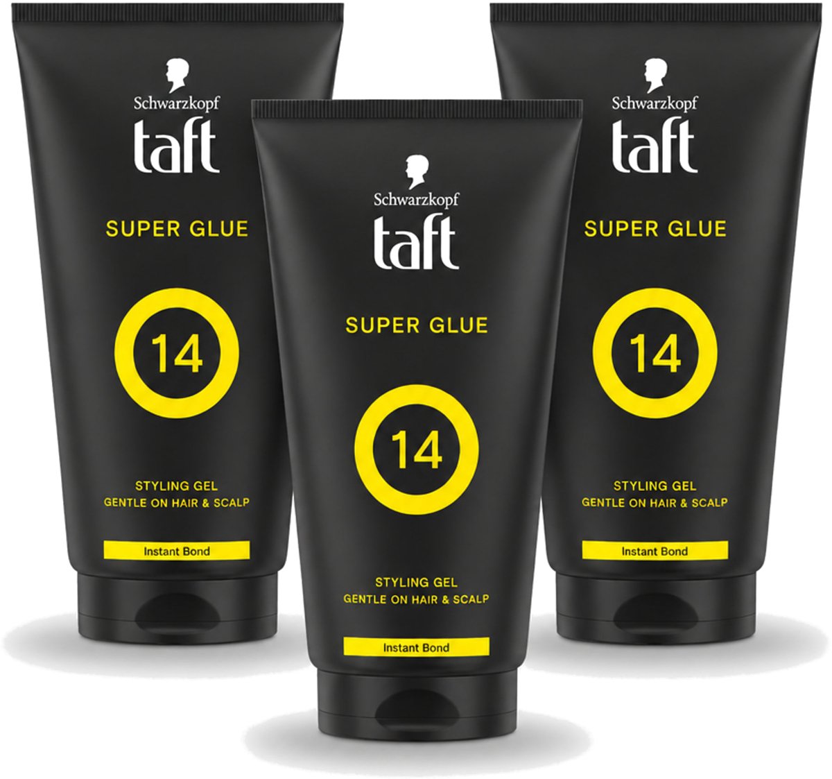 3 x Taft - Super Glue 14 - Styling Gel - Ultieme stevigheid - 150 ml - Voordeelverpakking - 3 stuks