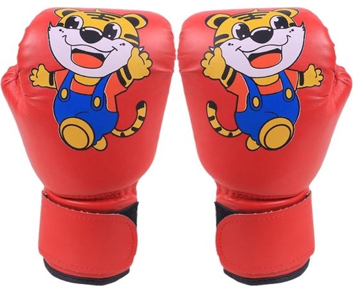 Kinderbokshandschoenen - Sporthandschoenen - Jeugdtraining - Ergonomisch ontwerp - 17 x 25 cm - Rood