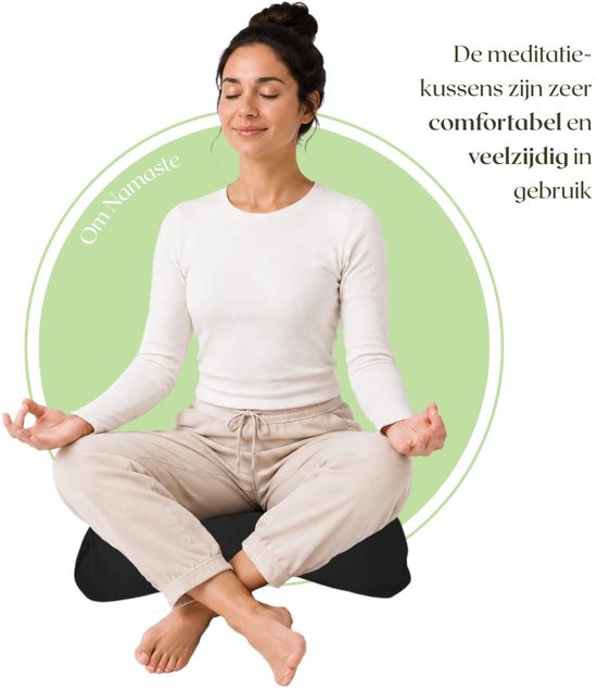 YogaStyles Meditatiekussen Organic Moon Zwart van YogaStyles — afbeelding 4